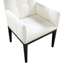 Meridian Adrian Cream Vegan Leather Dining Arm Chair IMAGE 7