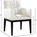 Meridian Adrian Cream Vegan Leather Dining Arm Chair IMAGE 9