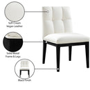 Meridian Adrian Cream Vegan Leather Dining Side Chair IMAGE 10