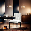 Meridian Adrian Cream Vegan Leather Dining Side Chair IMAGE 2