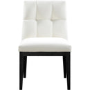 Meridian Adrian Cream Vegan Leather Dining Side Chair IMAGE 3