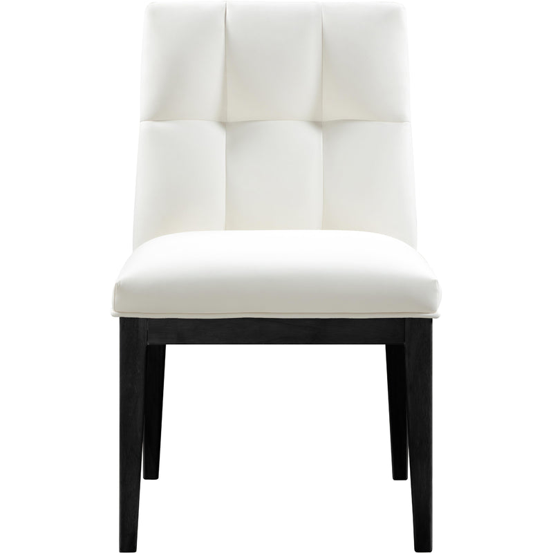 Meridian Adrian Cream Vegan Leather Dining Side Chair IMAGE 3
