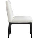 Meridian Adrian Cream Vegan Leather Dining Side Chair IMAGE 4