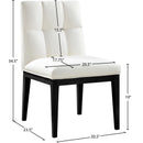 Meridian Adrian Cream Vegan Leather Dining Side Chair IMAGE 9