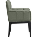 Meridian Adrian Green Vegan Leather Dining Arm Chair IMAGE 4