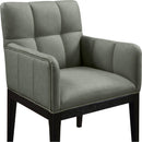 Meridian Adrian Green Vegan Leather Dining Arm Chair IMAGE 6