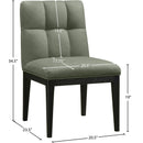 Meridian Adrian Green Vegan Leather Dining Side Chair IMAGE 10