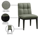 Meridian Adrian Green Vegan Leather Dining Side Chair IMAGE 11