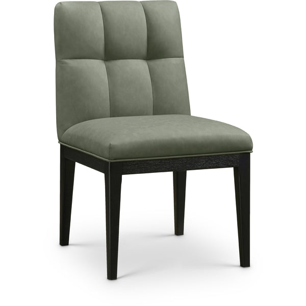 Meridian Adrian Green Vegan Leather Dining Side Chair IMAGE 1