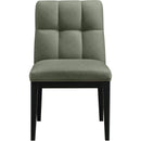 Meridian Adrian Green Vegan Leather Dining Side Chair IMAGE 3
