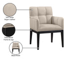 Meridian Adrian Taupe Vegan Leather Dining Arm Chair IMAGE 10
