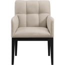 Meridian Adrian Taupe Vegan Leather Dining Arm Chair IMAGE 3