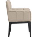 Meridian Adrian Taupe Vegan Leather Dining Arm Chair IMAGE 4