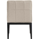 Meridian Adrian Taupe Vegan Leather Dining Arm Chair IMAGE 5