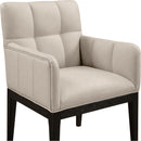 Meridian Adrian Taupe Vegan Leather Dining Arm Chair IMAGE 6