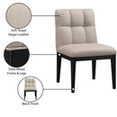 Meridian Adrian Taupe Vegan Leather Dining Side Chair IMAGE 10