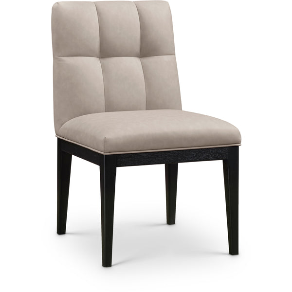 Meridian Adrian Taupe Vegan Leather Dining Side Chair IMAGE 1