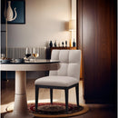 Meridian Adrian Taupe Vegan Leather Dining Side Chair IMAGE 2