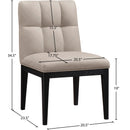 Meridian Adrian Taupe Vegan Leather Dining Side Chair IMAGE 9