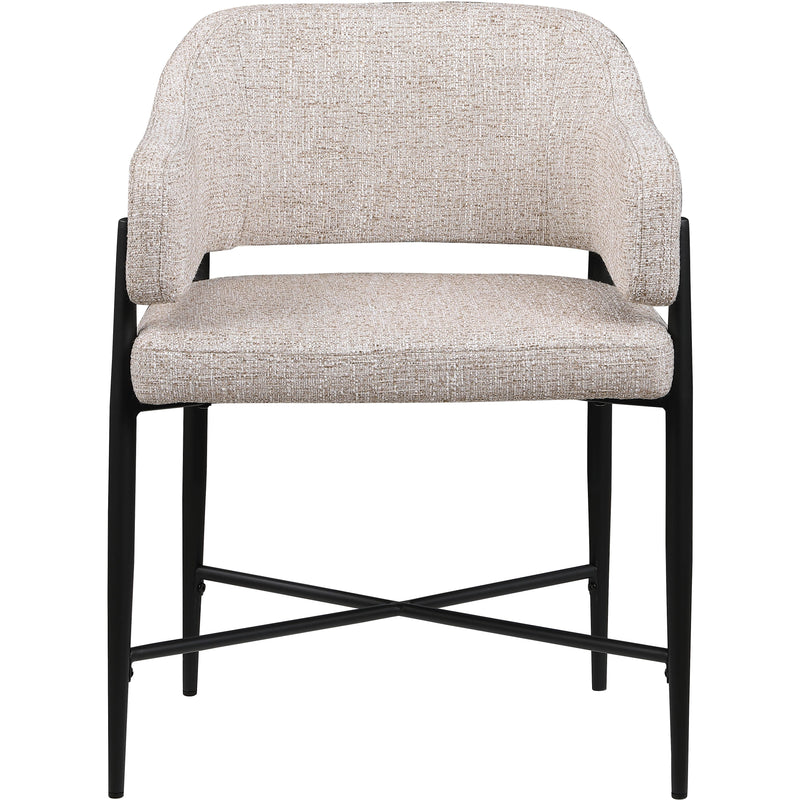 Meridian Dame Beige Fabric Dining Chair IMAGE 3