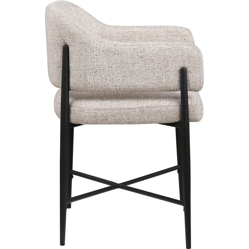 Meridian Dame Beige Fabric Dining Chair IMAGE 4