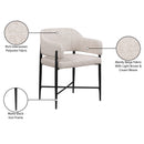 Meridian Dame Beige Fabric Dining Chair IMAGE 9