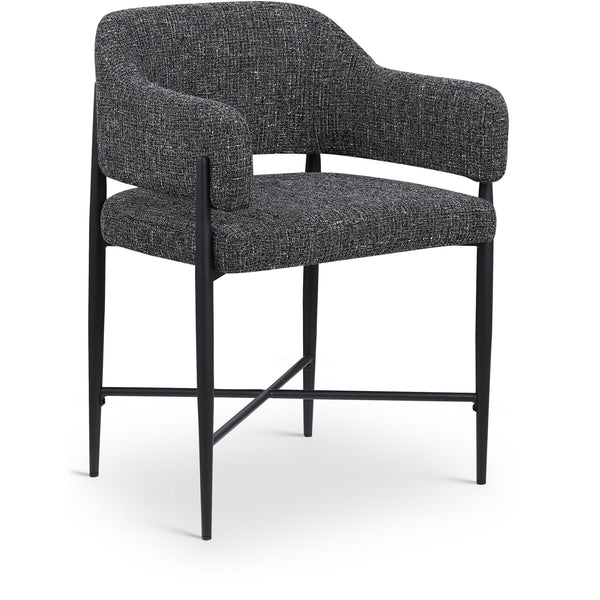 Meridian Dame Black Fabric Dining Chair IMAGE 1