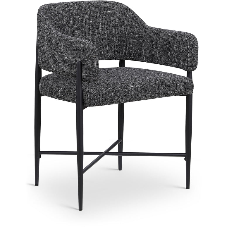 Meridian Dame Black Fabric Dining Chair IMAGE 1