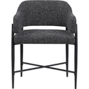 Meridian Dame Black Fabric Dining Chair IMAGE 3