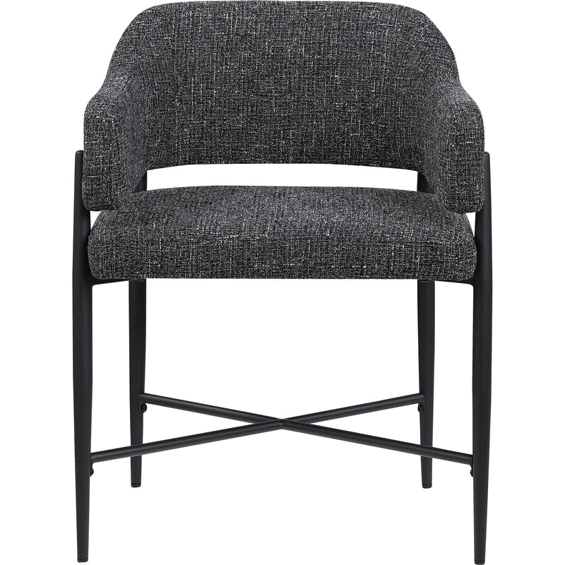 Meridian Dame Black Fabric Dining Chair IMAGE 3