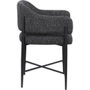 Meridian Dame Black Fabric Dining Chair IMAGE 4