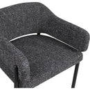 Meridian Dame Black Fabric Dining Chair IMAGE 7