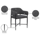 Meridian Dame Black Fabric Dining Chair IMAGE 9