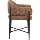 Meridian Dame Cognac Fabric Dining Chair IMAGE 4
