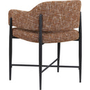 Meridian Dame Cognac Fabric Dining Chair IMAGE 6