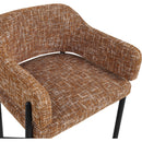 Meridian Dame Cognac Fabric Dining Chair IMAGE 7