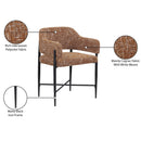 Meridian Dame Cognac Fabric Dining Chair IMAGE 9