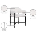 Meridian Dame Cream Fabric Dining Chair IMAGE 9