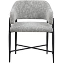 Meridian Dame Grey Fabric Dining Chair IMAGE 3