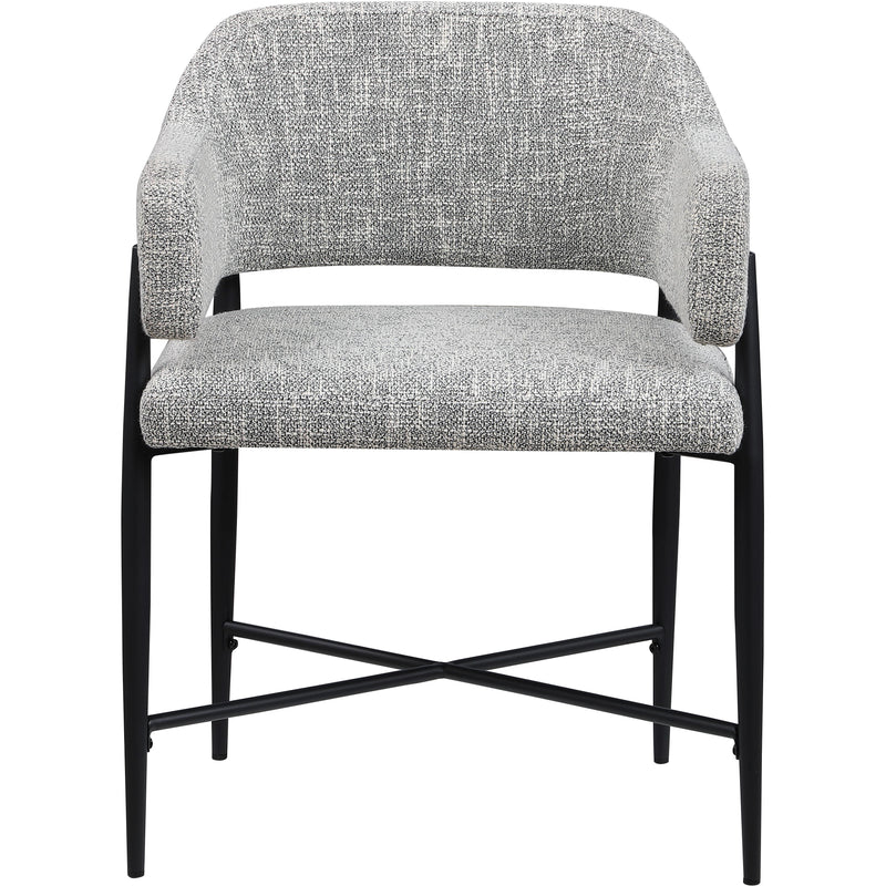 Meridian Dame Grey Fabric Dining Chair IMAGE 3