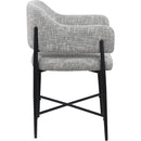 Meridian Dame Grey Fabric Dining Chair IMAGE 4