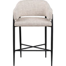 Meridian Dame Beige Fabric Counter Stool IMAGE 3