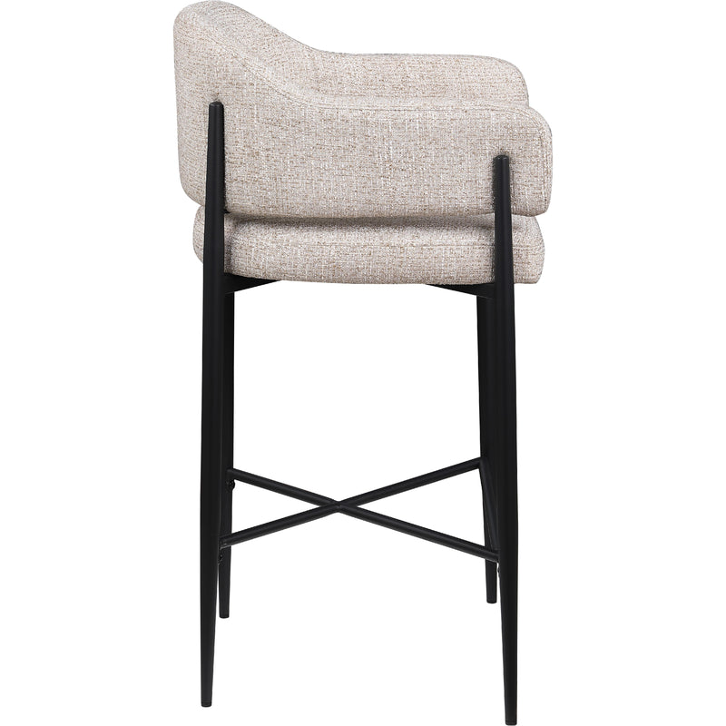 Meridian Dame Beige Fabric Counter Stool IMAGE 4