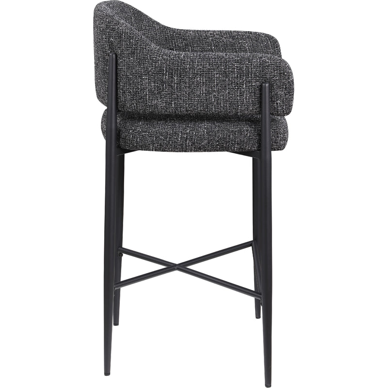 Meridian Dame Black Fabric Counter Stool IMAGE 4