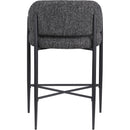 Meridian Dame Black Fabric Counter Stool IMAGE 5