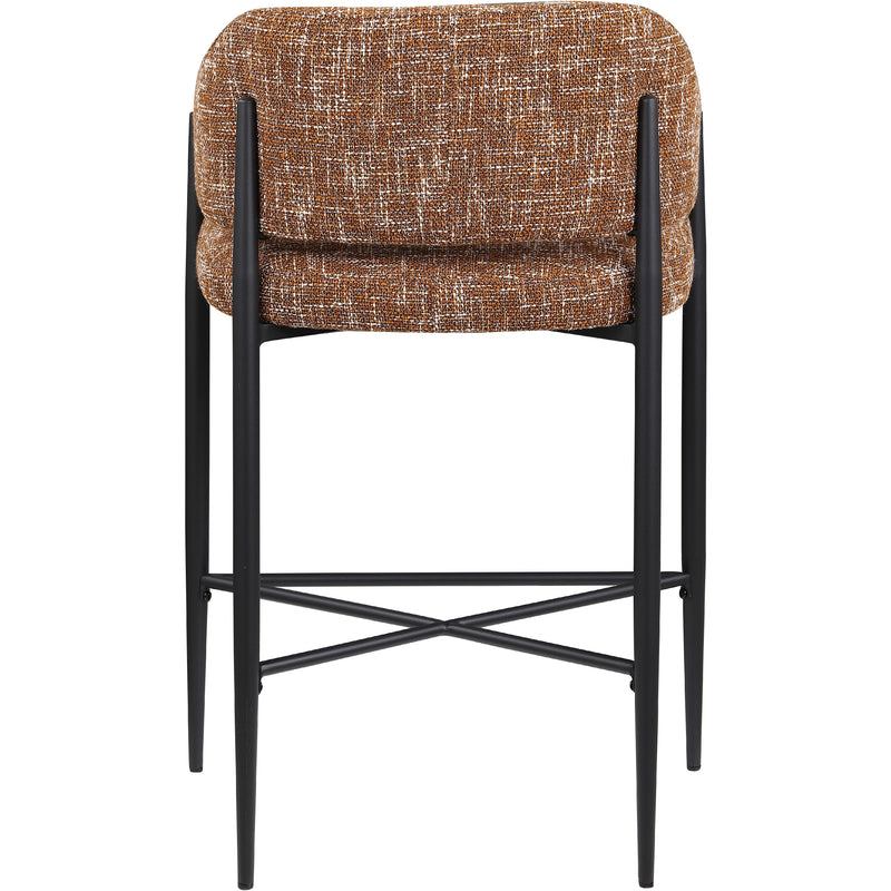 Meridian Dame Cognac Fabric Counter Stool IMAGE 5