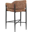 Meridian Dame Cognac Fabric Counter Stool IMAGE 6