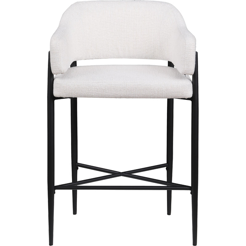 Meridian Dame Cream Fabric Counter Stool IMAGE 3