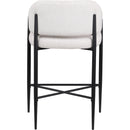 Meridian Dame Cream Fabric Counter Stool IMAGE 5