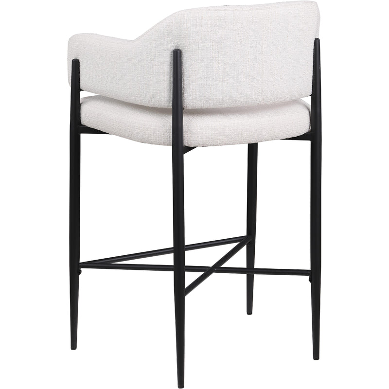 Meridian Dame Cream Fabric Counter Stool IMAGE 6